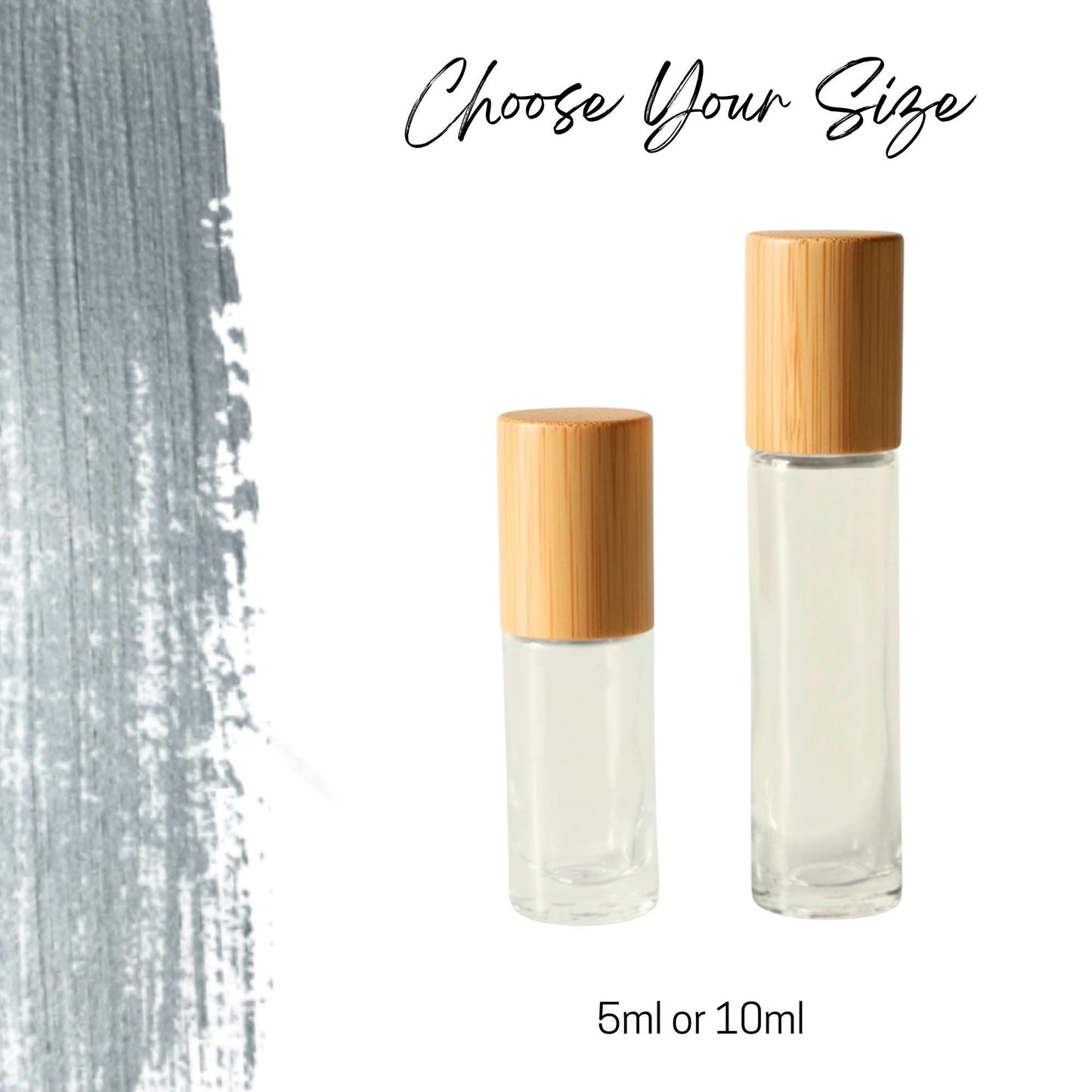 Hematite Gemstone Roller Bottle, Grounding & Focus, Crystal Rollerball, 5ml or 10ml