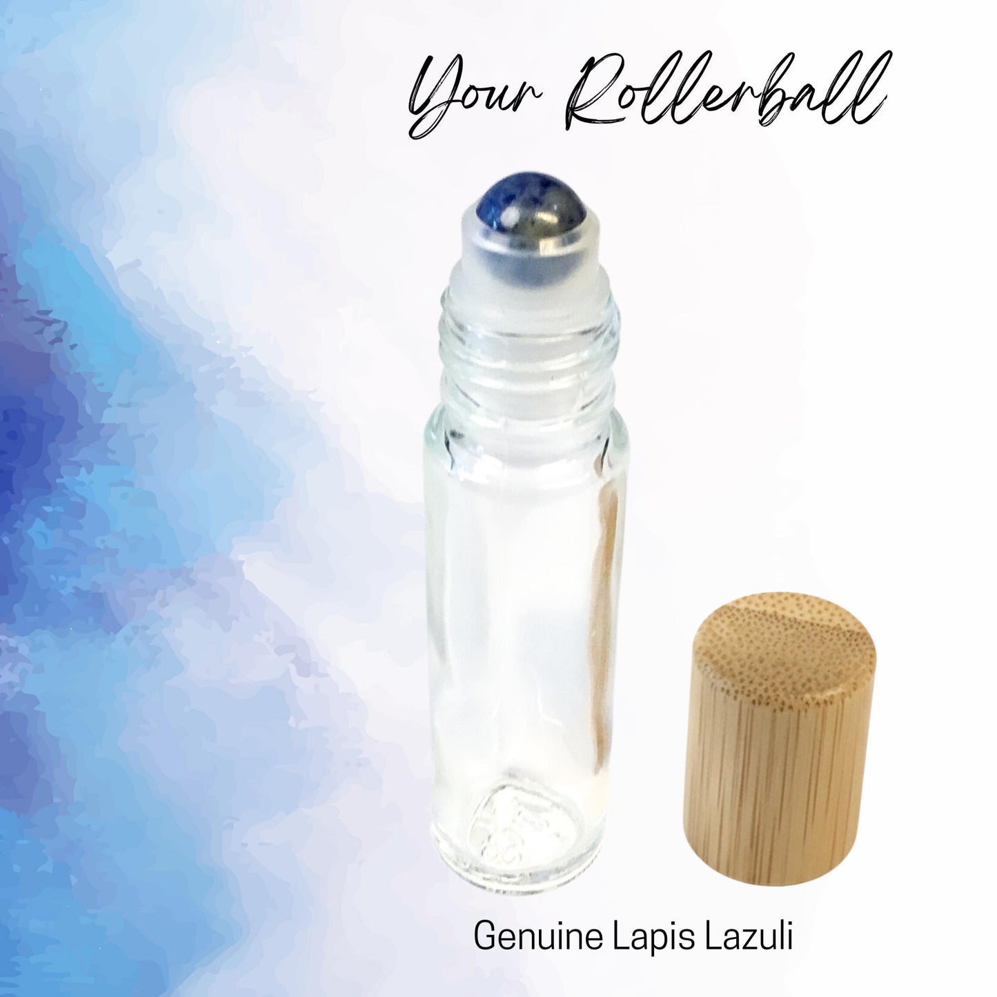 Lapis Lazuli Gemstone Roller Bottle, Wisdom & Truth, Crystal Rollerball, 5ml or 10ml