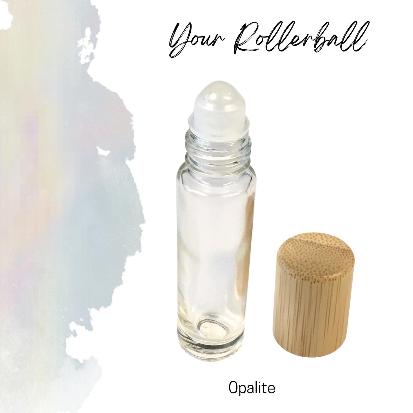Opalite Gemstone Roller Bottle, Calm & Emotional Clarity, Crystal Rollerball, 5ml or 10ml