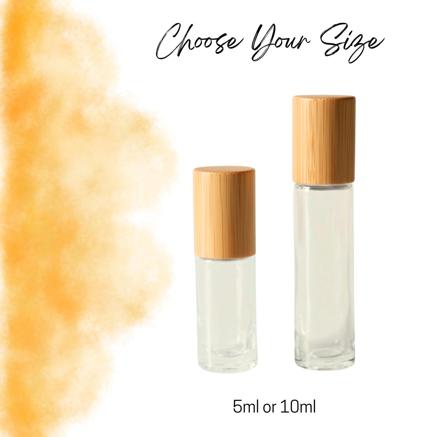 Orange Calcite Gemstone Roller Bottle, Energy & Creativity, Crystal Rollerball, 5ml or 10ml