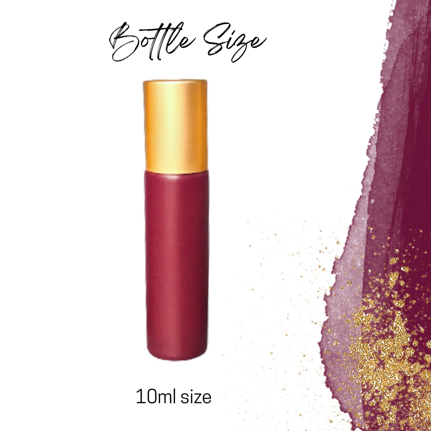 Classic Wine Red Glass Roller Bottle • 10ml Essential Oil Roller • Stainless or Glass Rollerball • Refillable • Single & Set Options