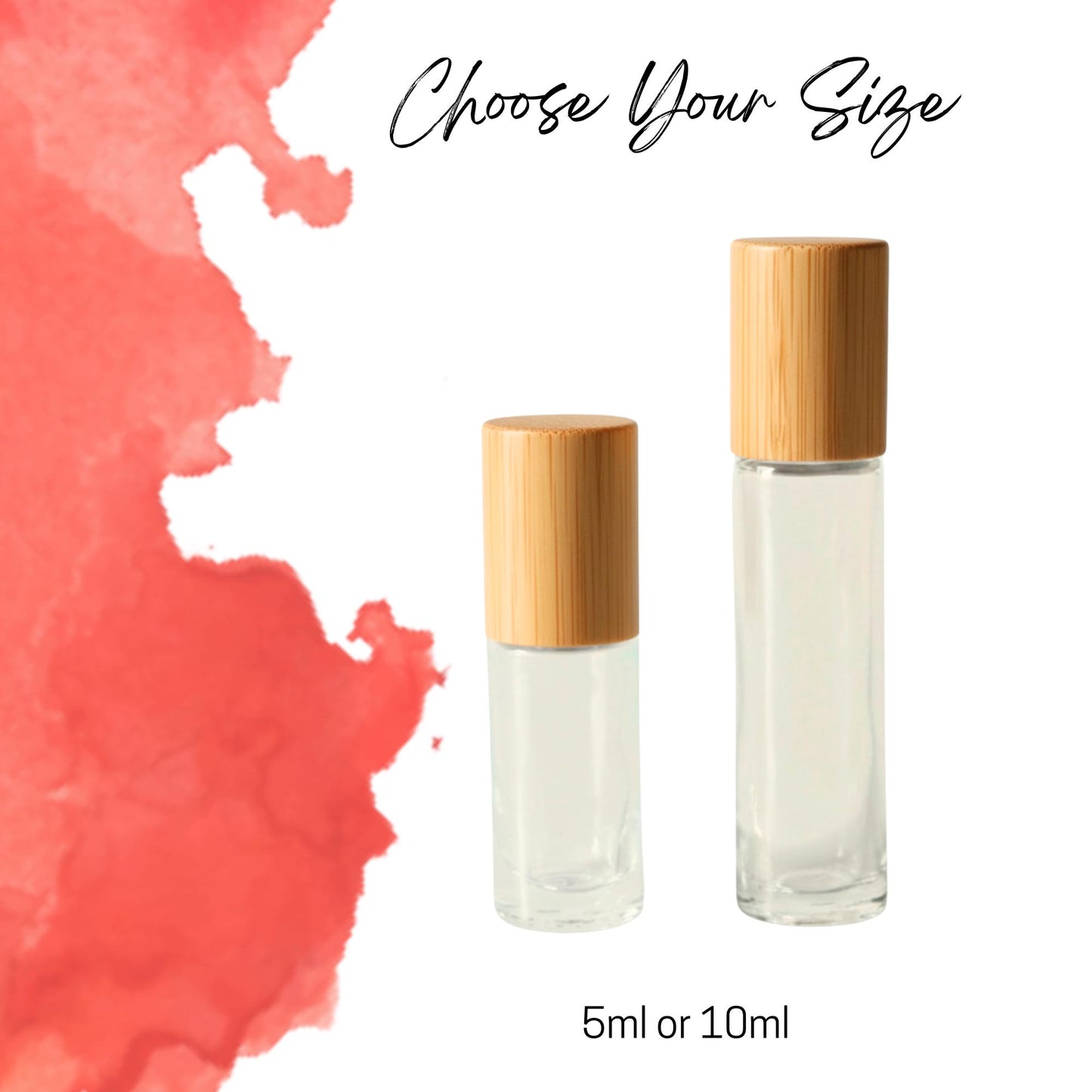 Red Jasper Gemstone Roller Bottle, Strength & Grounding, Crystal Rollerball, 5ml or 10ml