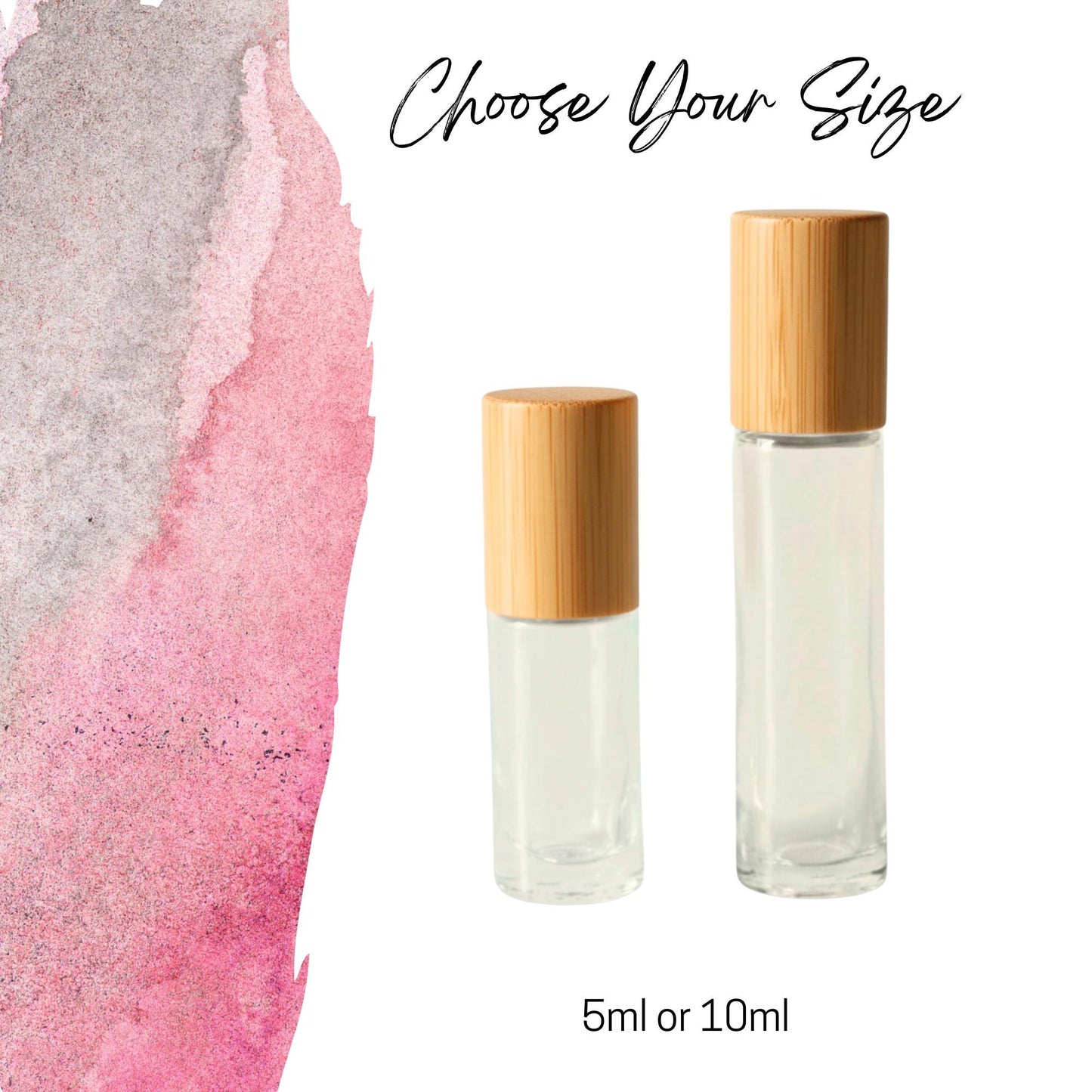 Rhodonite Gemstone Roller Bottle, Emotional Healing & Compassion, Crystal Rollerball, 5ml or 10ml