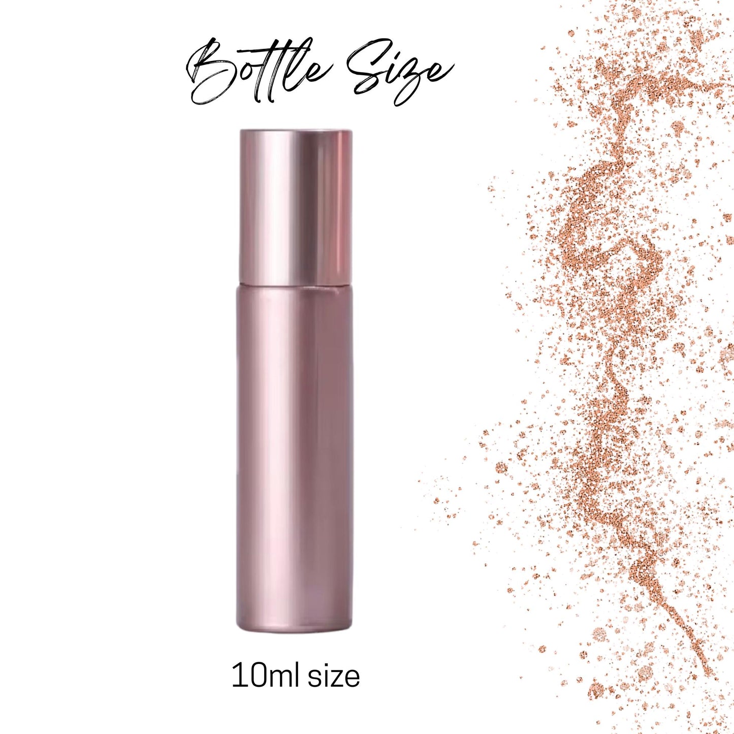 Soft Rose Gold Glass Roller Bottle • 10ml Essential Oil Roller • Stainless or Glass Rollerball • Refillable • Single or Set Options