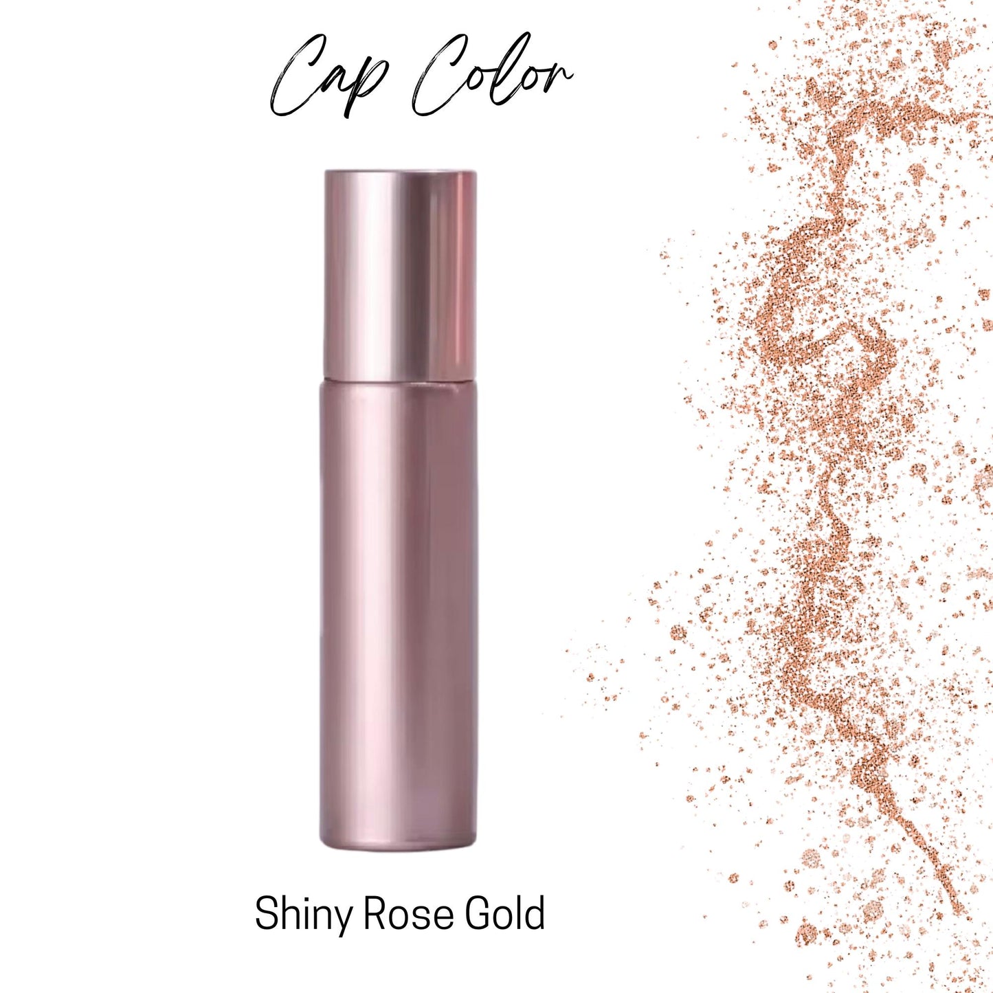 Soft Rose Gold Glass Roller Bottle • 10ml Essential Oil Roller • Stainless or Glass Rollerball • Refillable • Single or Set Options