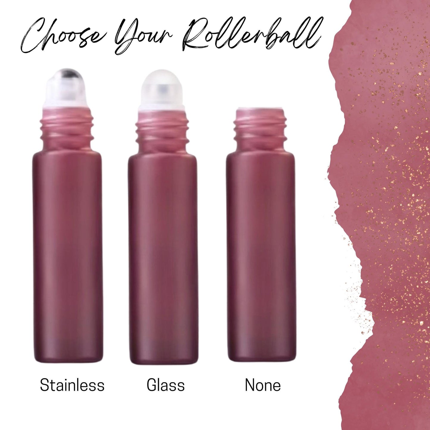 Sunrise Red Glass Roller Bottle • 5ml or 10ml Essential Oil Roller • Stainless or Glass Rollerball • Refillable • Single or Set Options