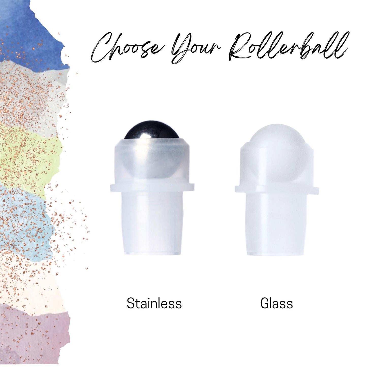 Nature Inspired Roller Bottle Set • 6 Colors • 5ml or 10ml • Essential Oil Rollers • Stainless or Glass • Refillable