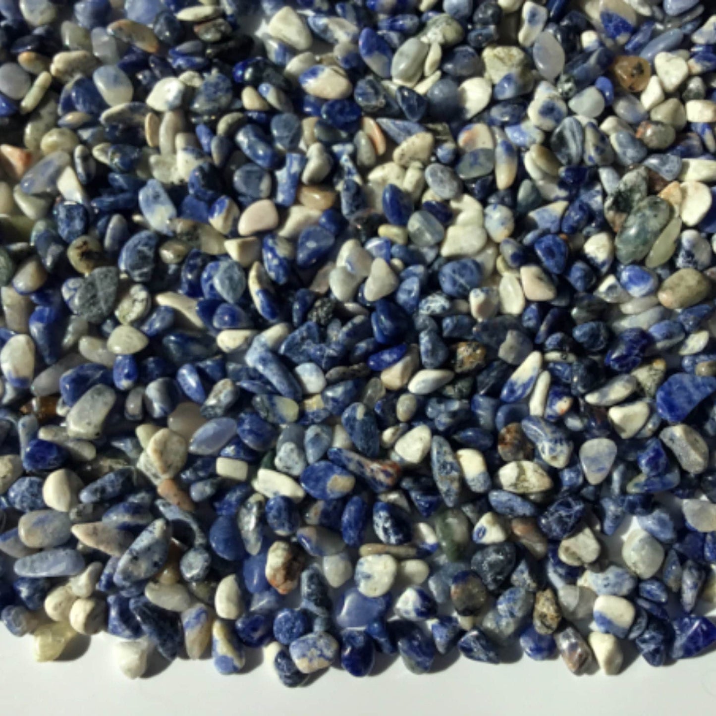 SODALITE Chips - 3-7mm - 1, 2, 4, 8 oz - Gemstone Chips - Crystal Chips - Roller Bottle Chips - Healing Crystals - Arts & Crafts