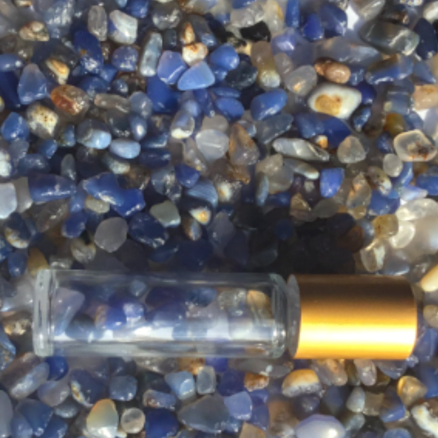 BLUE AGATE Chips - 5-7mm - 1, 2, 4, 8 oz - Crystal Chips - Gemstone Chips - Roller Bottle Chips - Healing Crystals - Arts & Crafts