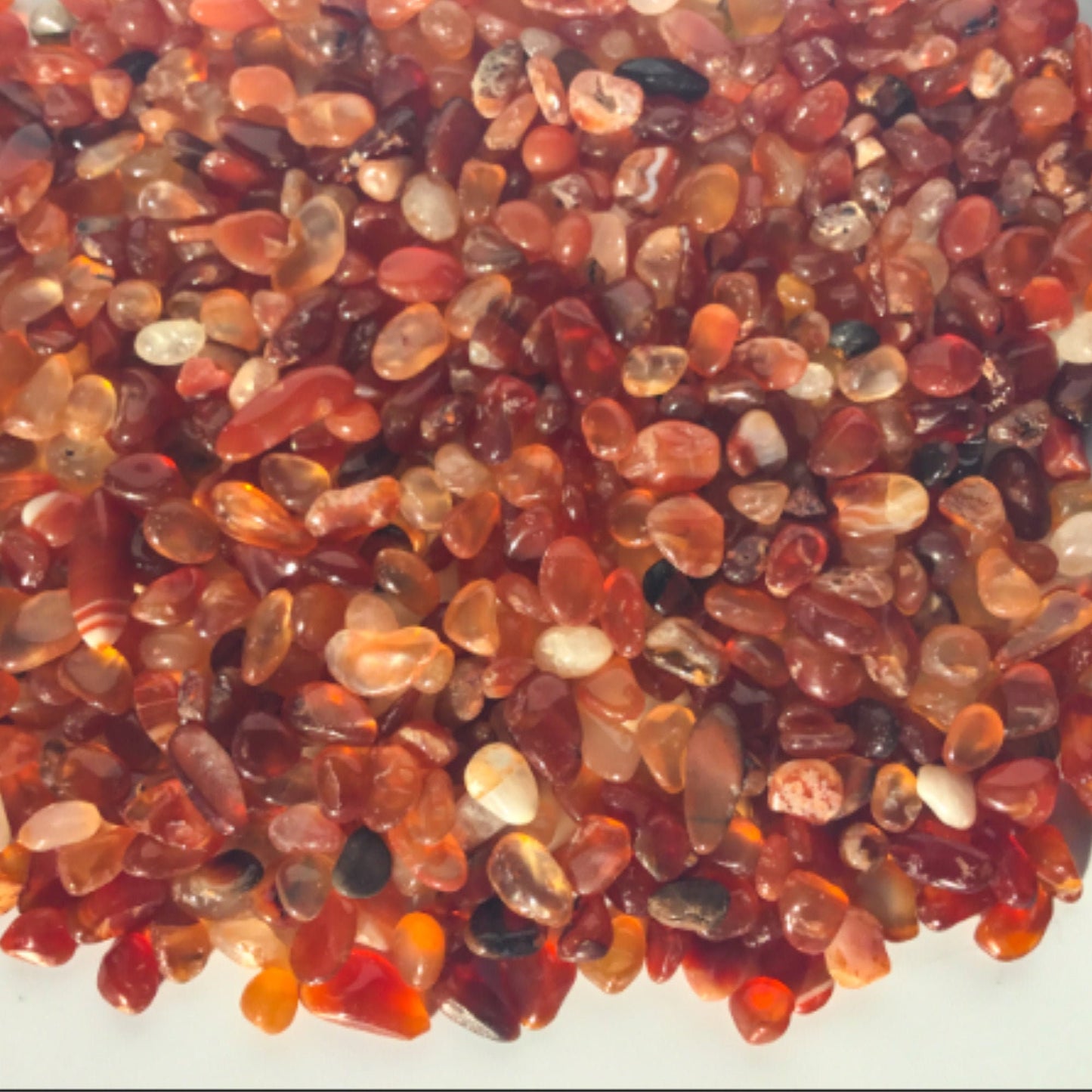 CARNELIAN Chips - 5-7mm - 1, 2, 4, 8 oz - Crystal Chips - Gemstone Chips - Roller Bottle Chips - Healing Crystals - Arts & Crafts