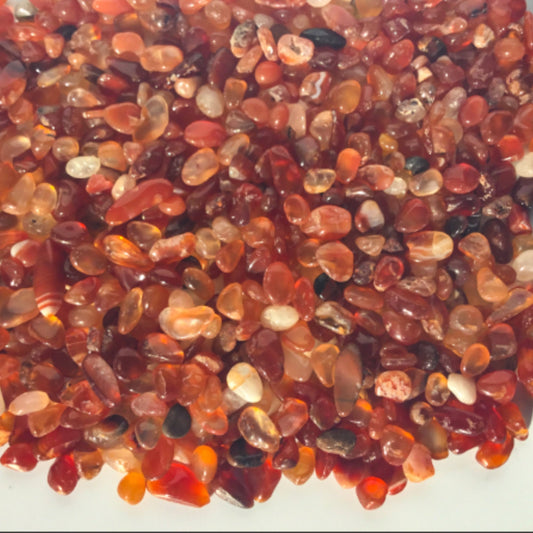 CARNELIAN Chips - 5-7mm - 1, 2, 4, 8 oz - Crystal Chips - Gemstone Chips - Roller Bottle Chips - Healing Crystals - Arts & Crafts