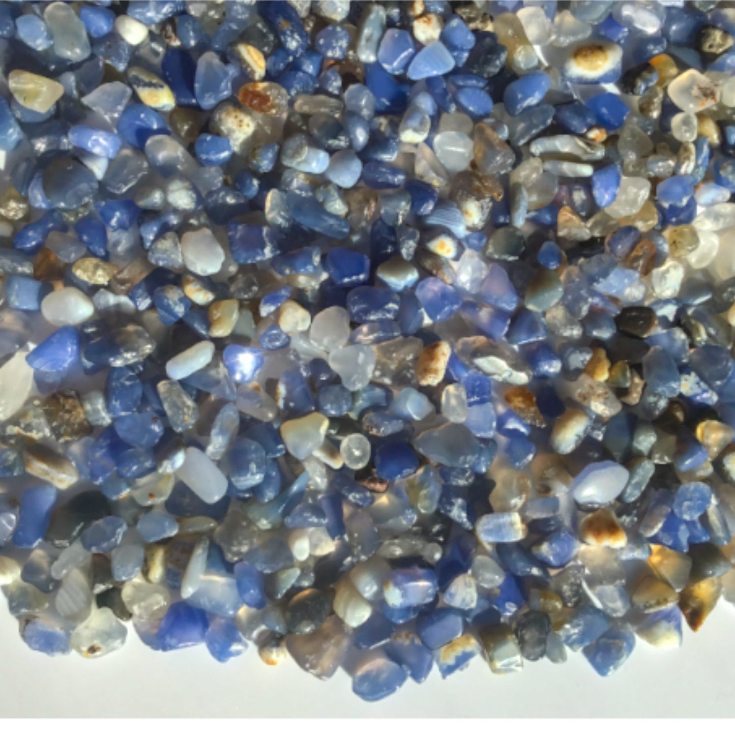 BLUE AGATE Chips - 5-7mm - 1, 2, 4, 8 oz - Crystal Chips - Gemstone Chips - Roller Bottle Chips - Healing Crystals - Arts & Crafts