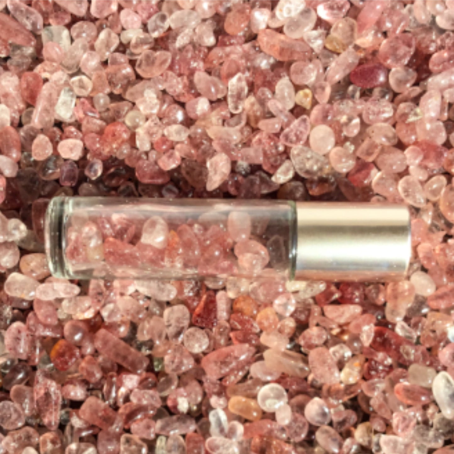 STRAWBERRY QUARTZ Chips - 3-7mm - 1, 2, 4, 8 oz - Crystal Chips - Gemstone Chips- Roller Bottle Chips - Healing Crystals - Crafts