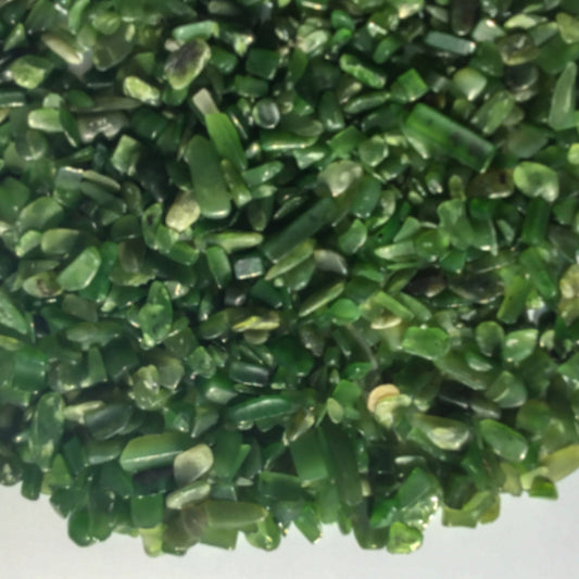 GREEN JADE Chips - 3-9mm - 1, 2, 4, 8 oz  - Crystal Chips - Gemstone Chips - Roller Bottle Chips - Healing Crystals - Arts & Crafts