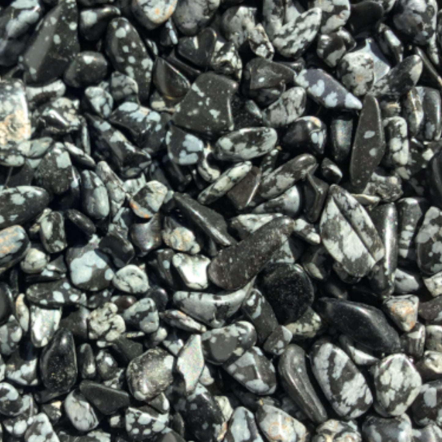 SNOWFLAKE OBSIDIAN Chips - 3-7mm - 1, 2, 4, 8 oz - Gemstone Chips - Crystal Chips - Roller Bottle Chips - Healing Crystals - Crafts