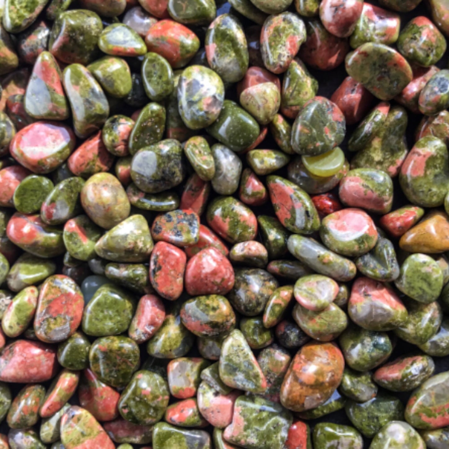 UNAKITE Chips - 3-7mm - 1, 2, 4, 8 oz - Gemstone Chips - Crystal Chips - Roller Bottle Chips  - Healing Crystals - Arts & Crafts