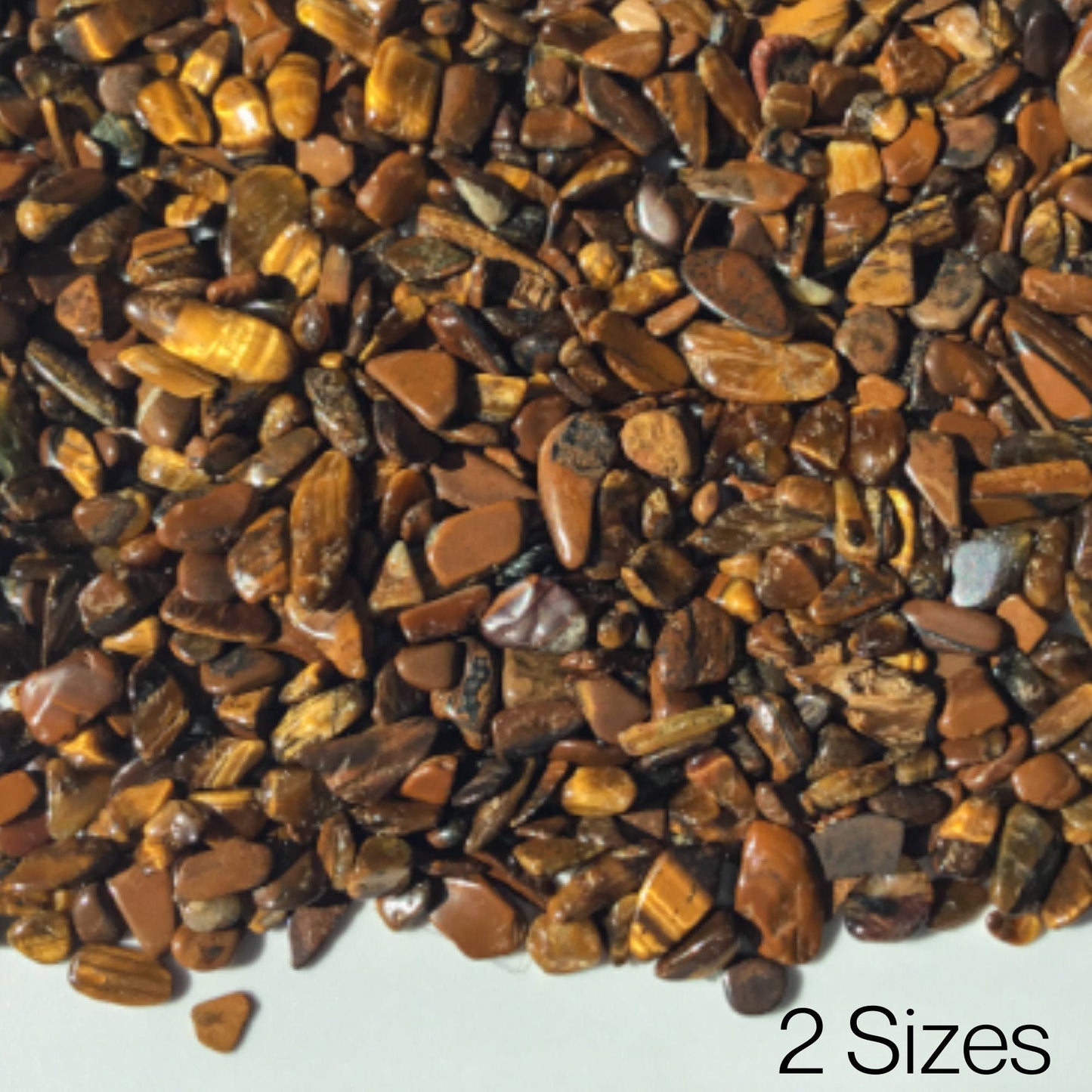 TIGER EYE Chips - 2 Sizes, 2 Shapes - 3-7mm, 5-9mm - 1, 2, 4, 8 oz - Gemstone Chips - Crystal Chips - Roller Bottle Chips - Arts & Crafts