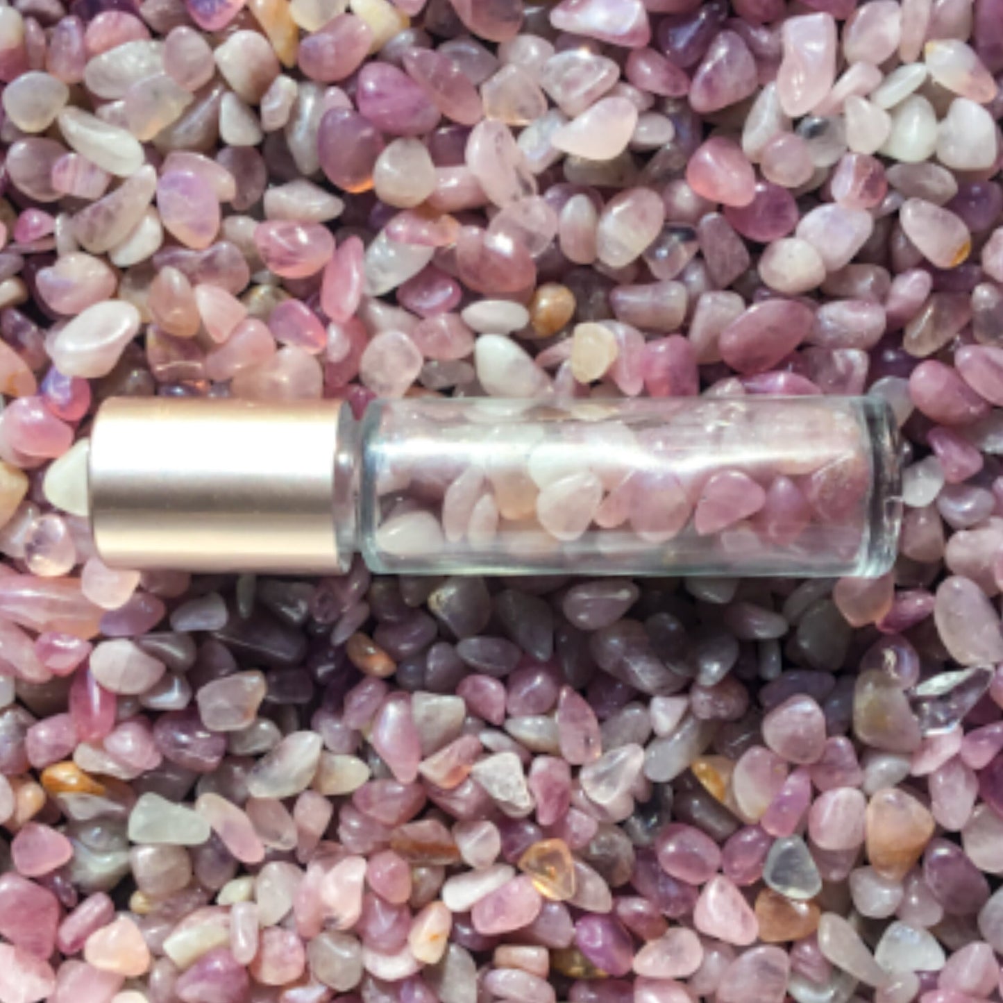 LAVENDER ROSE QUARTZ Chips - 3-7mm - 1, 2, 4, 8 oz - Crystal Chips - Gemstone Chips - Roller Bootle Chips - Healing Crystals - Arts & Crafts