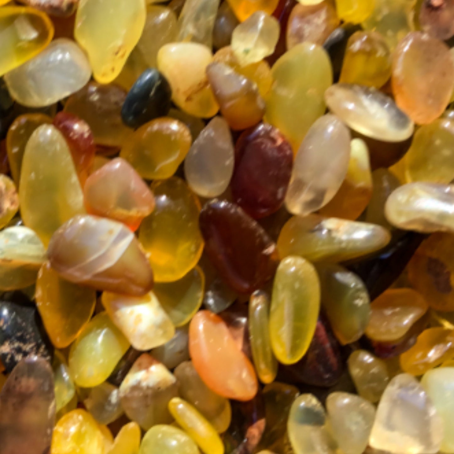 YELLOW AGATE Chips - 5-7mm - 1, 2, 4, 8 oz - Crystal Chips - Gemstone Chips - Roller Bottles Chips - Healing Crystals - Arts & Crafts