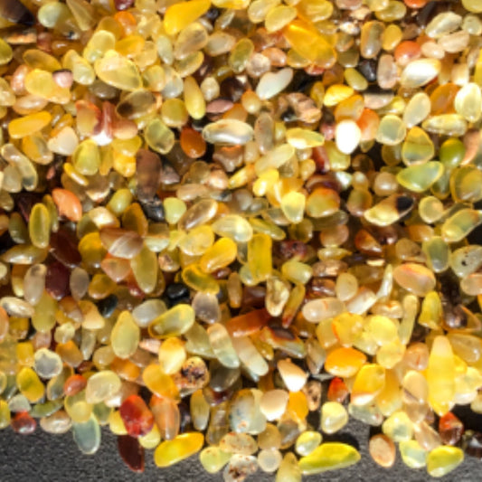 YELLOW AGATE Chips - 5-7mm - 1, 2, 4, 8 oz - Crystal Chips - Gemstone Chips - Roller Bottles Chips - Healing Crystals - Arts & Crafts