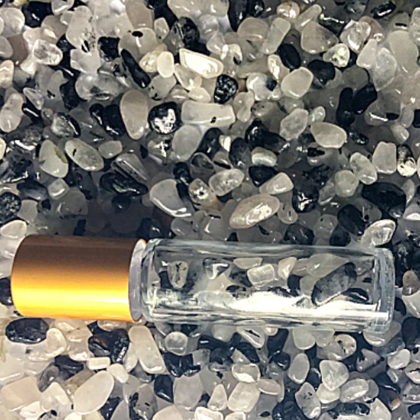 TOURMALINATED QUARTZ Chips - 3-7mm - 1, 2, 4, 8 oz - Crystal Chips - Gemstone Chips - Roller Bottle Chips - Healing Crystals - Arts & Crafts