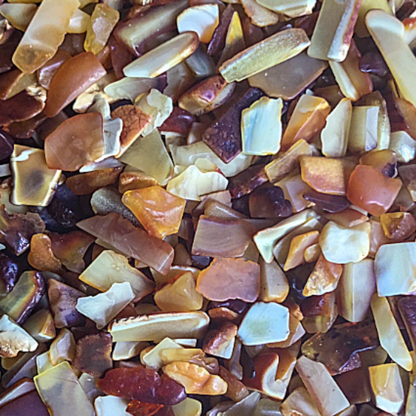 AMBER Chips - 5-9mm - 1, 2, 4, 8 oz  - Gemstone Chips - Crystal Chips - Roller Bottle Chips - Healing Crystals - Arts & Crafts