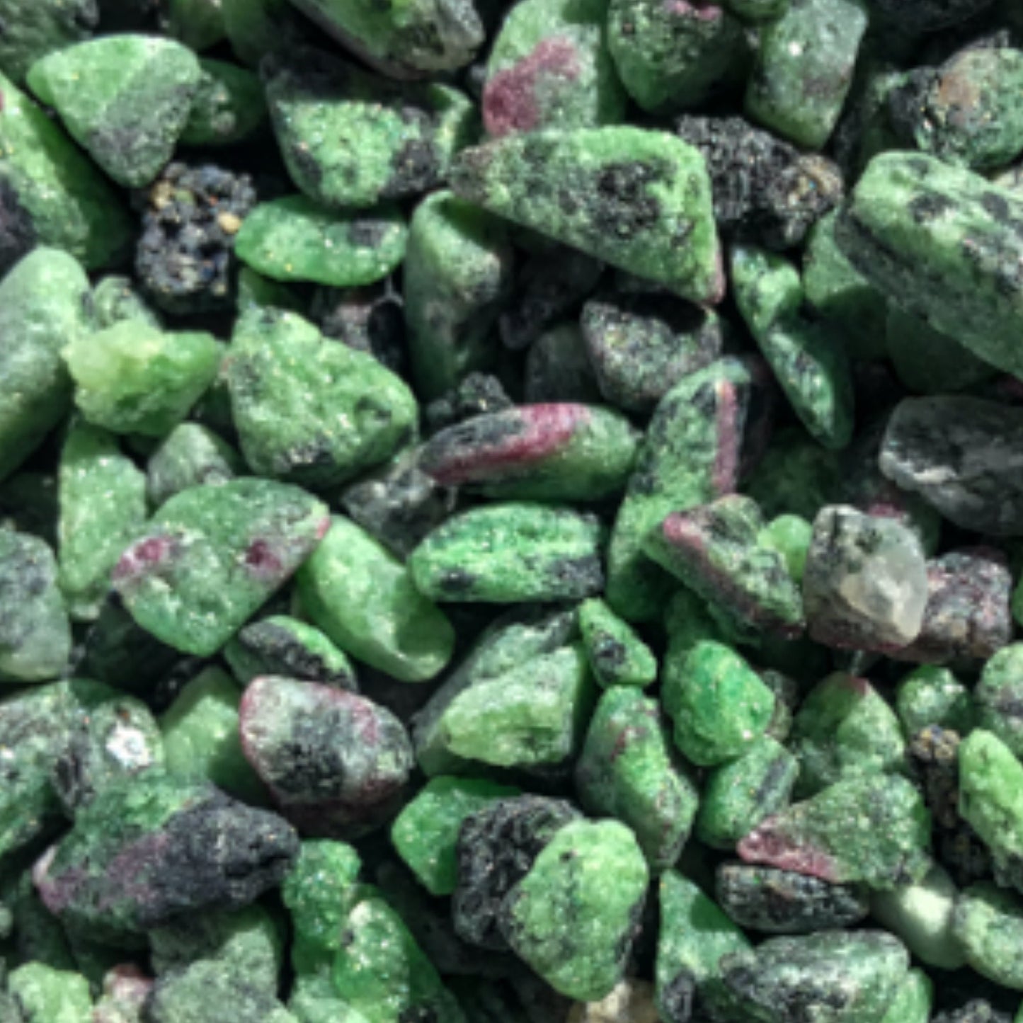 RUBY ZOISITE (ANYOLITE) Mini Crystal Chips - 1 oz, 2 oz, 4 oz, 8 oz - Gemstone Chips - Roller Bottle Chips - Healing Crystals - Arts & Craft