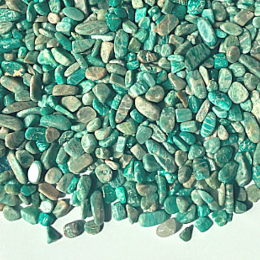 AMAZONITE Chips - 3-7mm - 1, 2, 4, 8 oz - Gemstone Chips - Crystal Chips - Roller Bottle Chips - Healing Crystals - Arts & Crafts