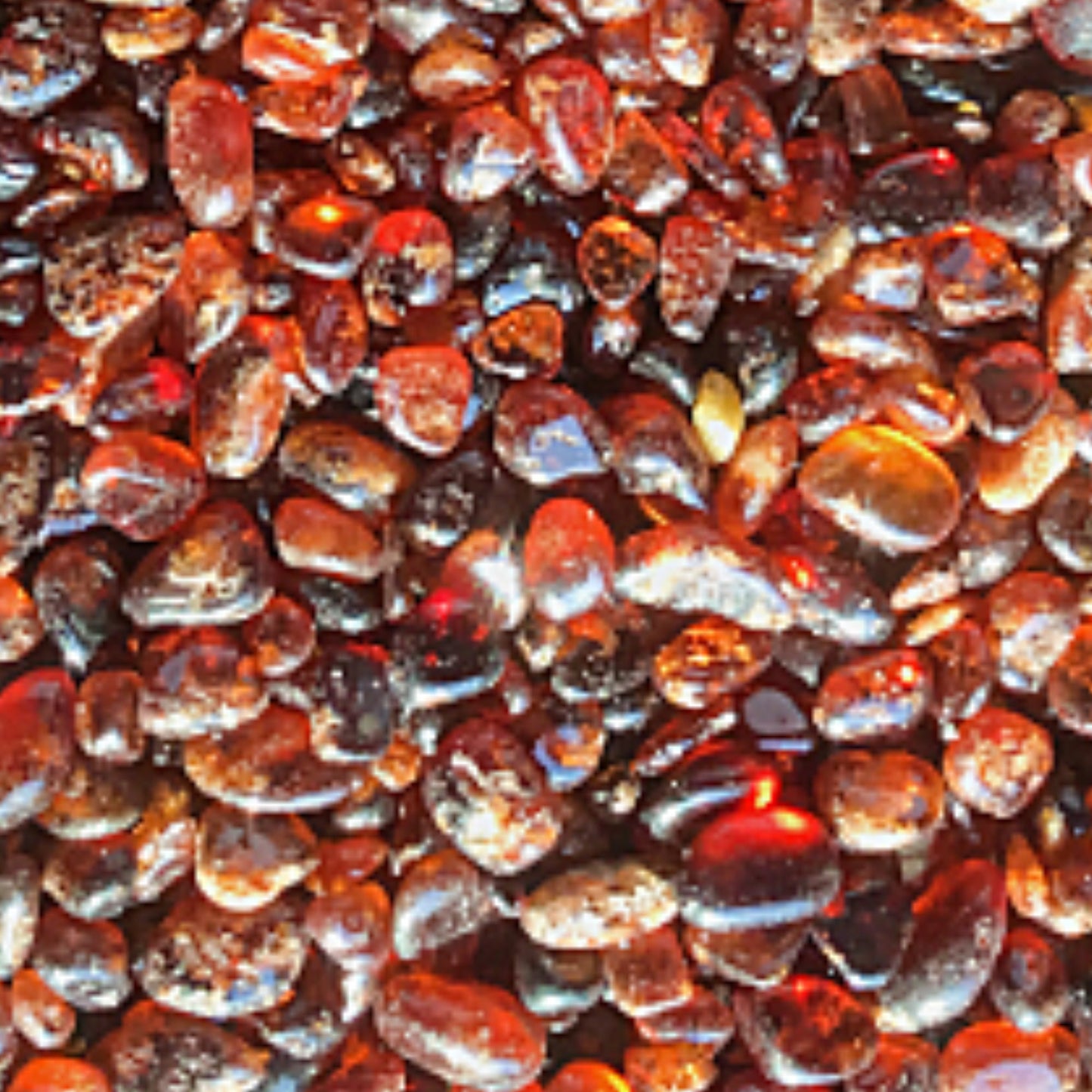 ORANGE GARNET (Spessartine) Chips - 3-7mm - 1, 2, 4, 8 oz - Crystal Chips - Gemstone Chips - Roller Bottle Chips - Arts & Crafts