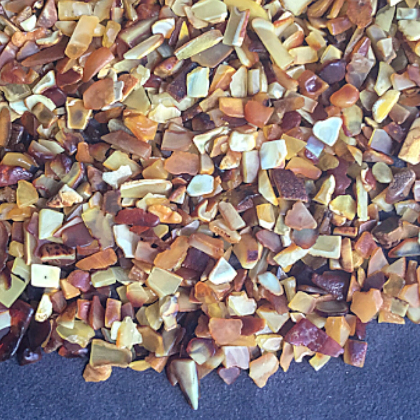 AMBER Chips - 5-9mm - 1, 2, 4, 8 oz  - Gemstone Chips - Crystal Chips - Roller Bottle Chips - Healing Crystals - Arts & Crafts