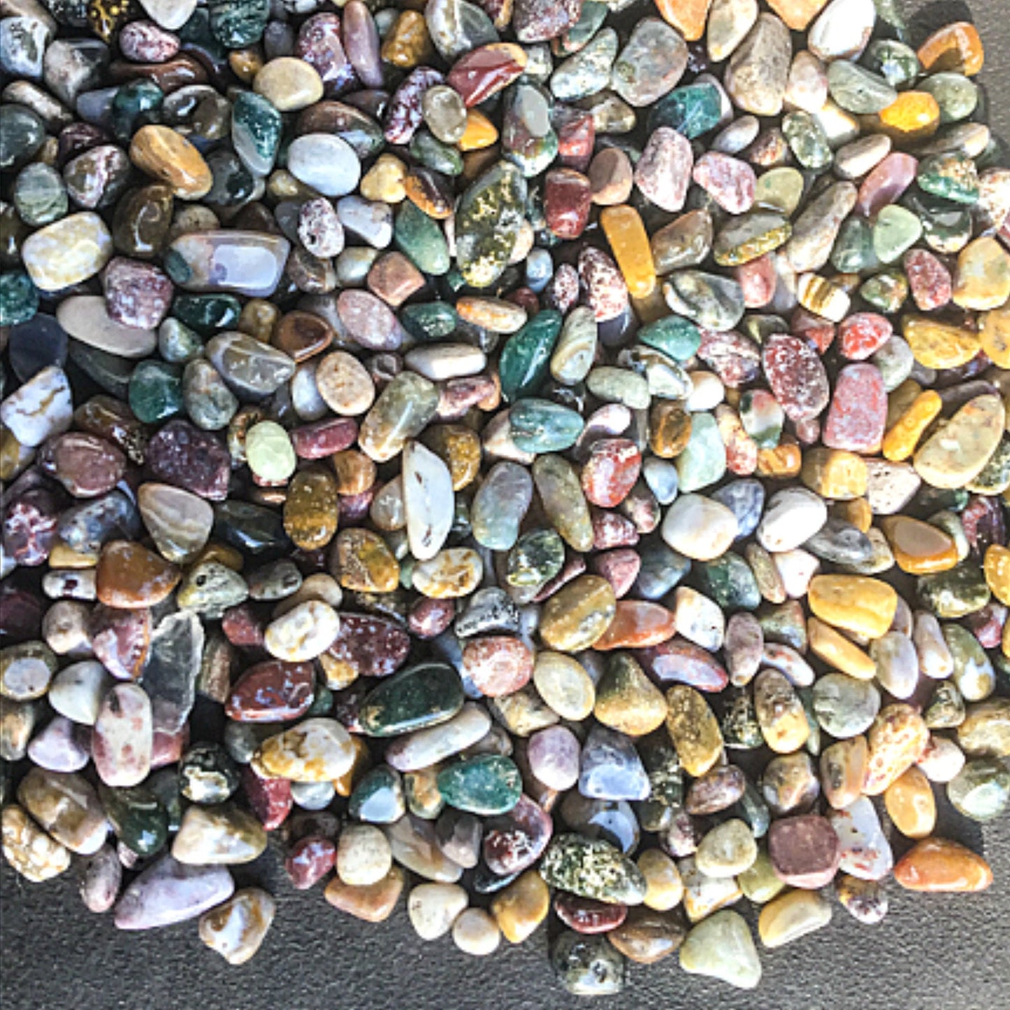 OCEAN JASPER Chips - 2 Sizes 3-5mm, 7-9mm - 1, 2, 4, 8 oz - Gemstone Chips - Crystal Chips - Roller Bottle Chips - Arts & Crafts