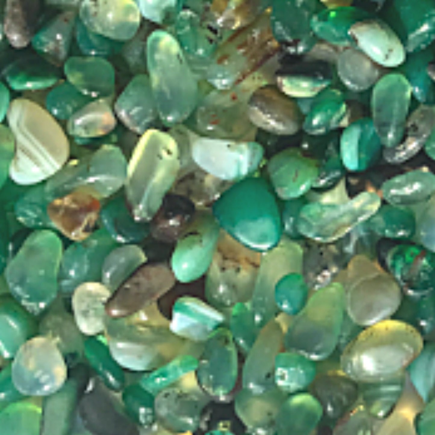 GREEN AGATE Chips - 3-7mm - 1, 2, 4, 8 oz - Crystal Chips - Gemstone Chips - Roller Bottle Chips - Healing Crystals - Arts & Crafts