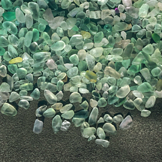 GREEN FLUORITE Chips - 3-7mm - 1, 2, 4, 8 oz - Crystal Chips - Gemstone Chips - Roller Bottle Chips - Healing Crystals - Arts & Crafts