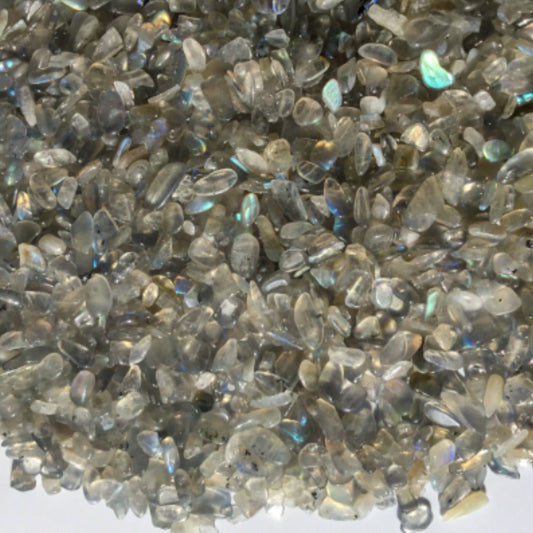 GRAY MOONSTONE Chips - 3-7mm - 1, 2, 4, 8 oz - Crystal Chips - Gemstone Chips - Roller Bottle Chips - Healing Crystals - Arts & Crafts