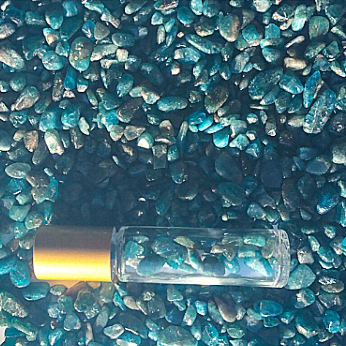 BLUE APATITE Chips - 3-9mm - 1, 2, 4, 8 oz - Crystal Chips - Gemstone Chips - Roller Bottles Chips - Healing Crystals - Arts & Crafts