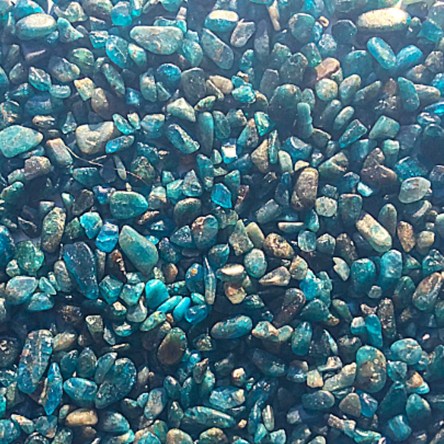 BLUE APATITE Chips - 3-9mm - 1, 2, 4, 8 oz - Crystal Chips - Gemstone Chips - Roller Bottles Chips - Healing Crystals - Arts & Crafts