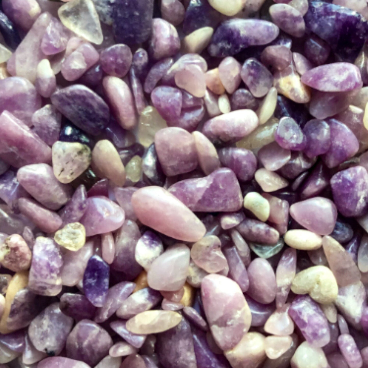 LEPIDOLITE Chips - 3-7mm - 1, 2, 4, 8 oz - Gemstone Chips - Crystal Chips - Roller Bottle Chips - Healing Crystals - Arts & Crafts