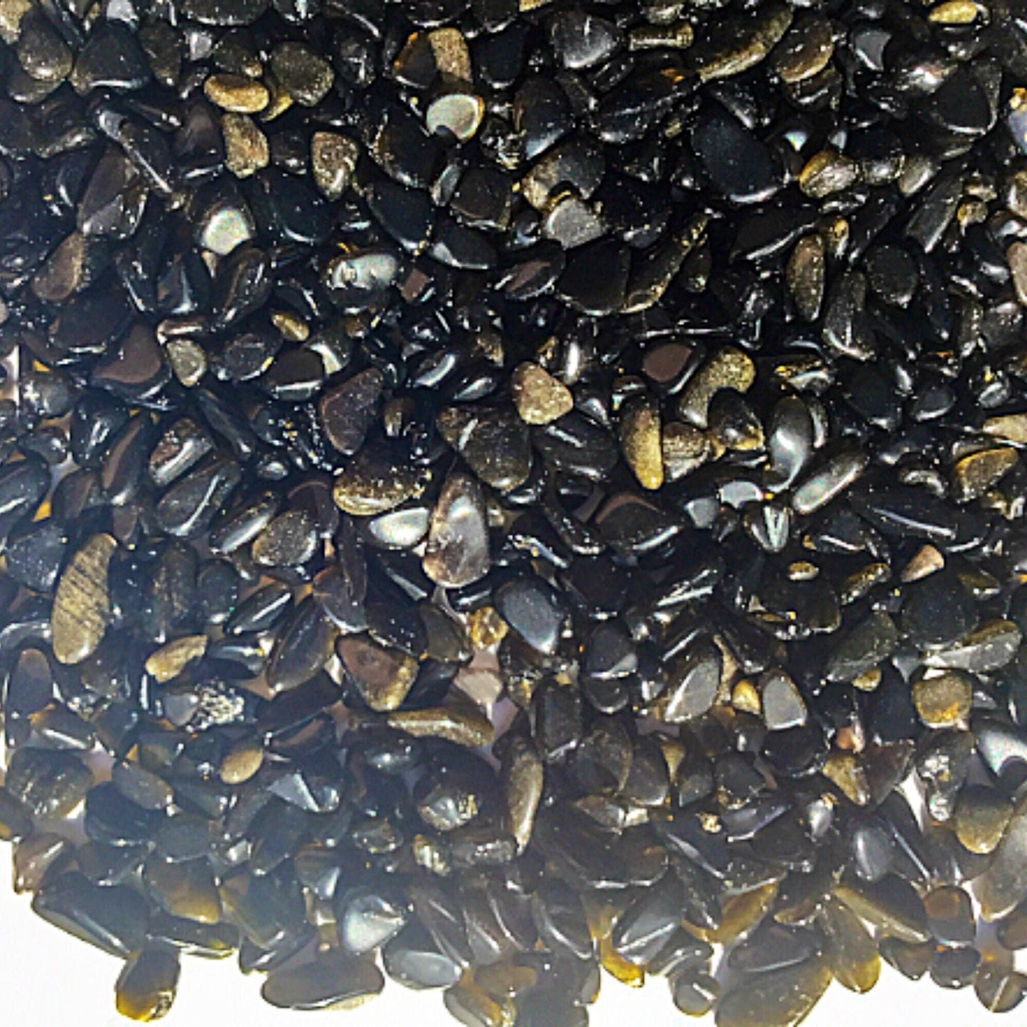 GOLDEN OBSIDIAN Chips - 5-9mm - 1, 2, 4, 8 oz - Gemstone Chips - Crystal Chips - Roller Bottle Chips - Healing Crystals - Art & Crafts