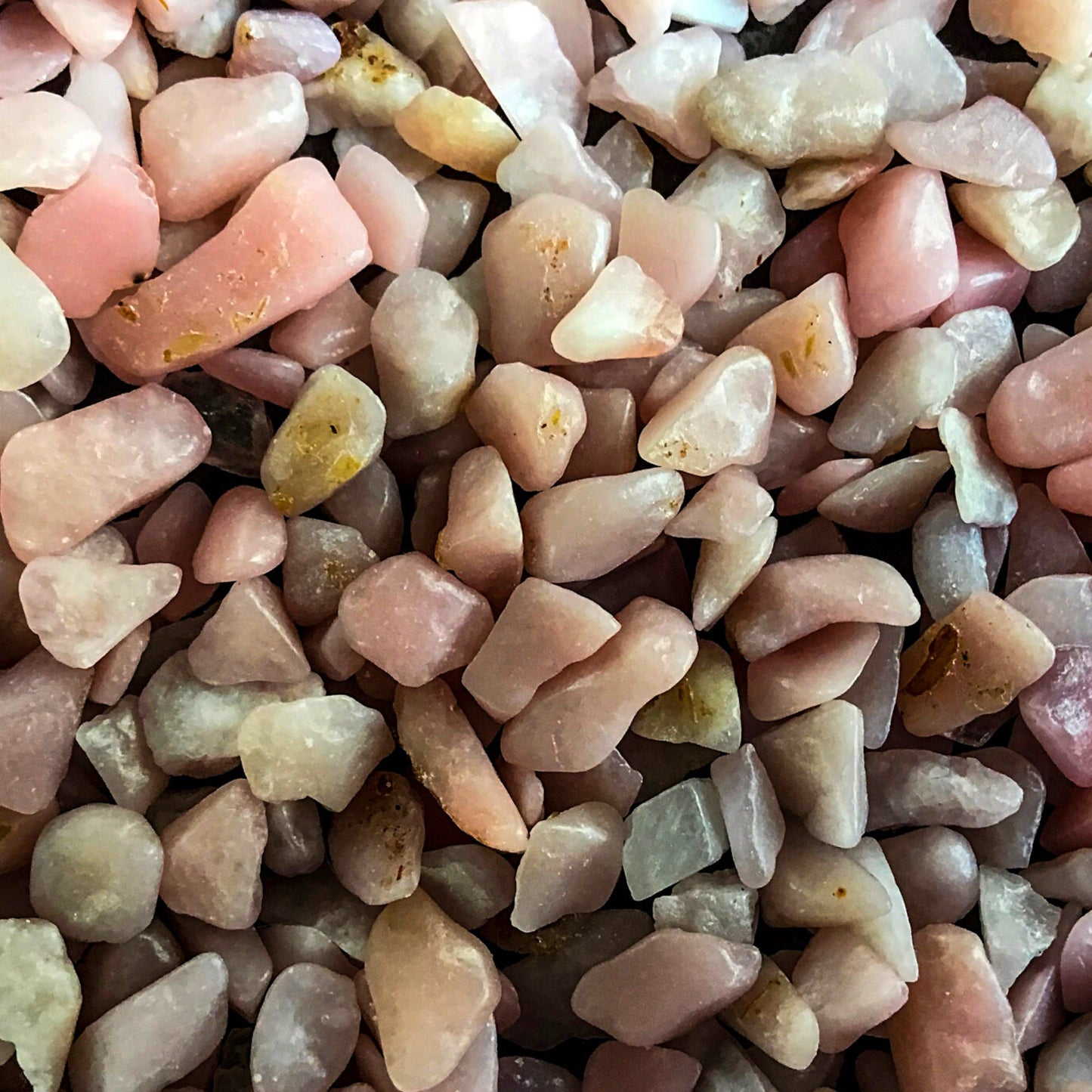 PINK OPAL Chips - 5-9mm - 1, 2, 4, 8 oz - Gemstone Chips - Crystal Chips - Roller Bottle Chips - Healing Crystals - Art & Crafts