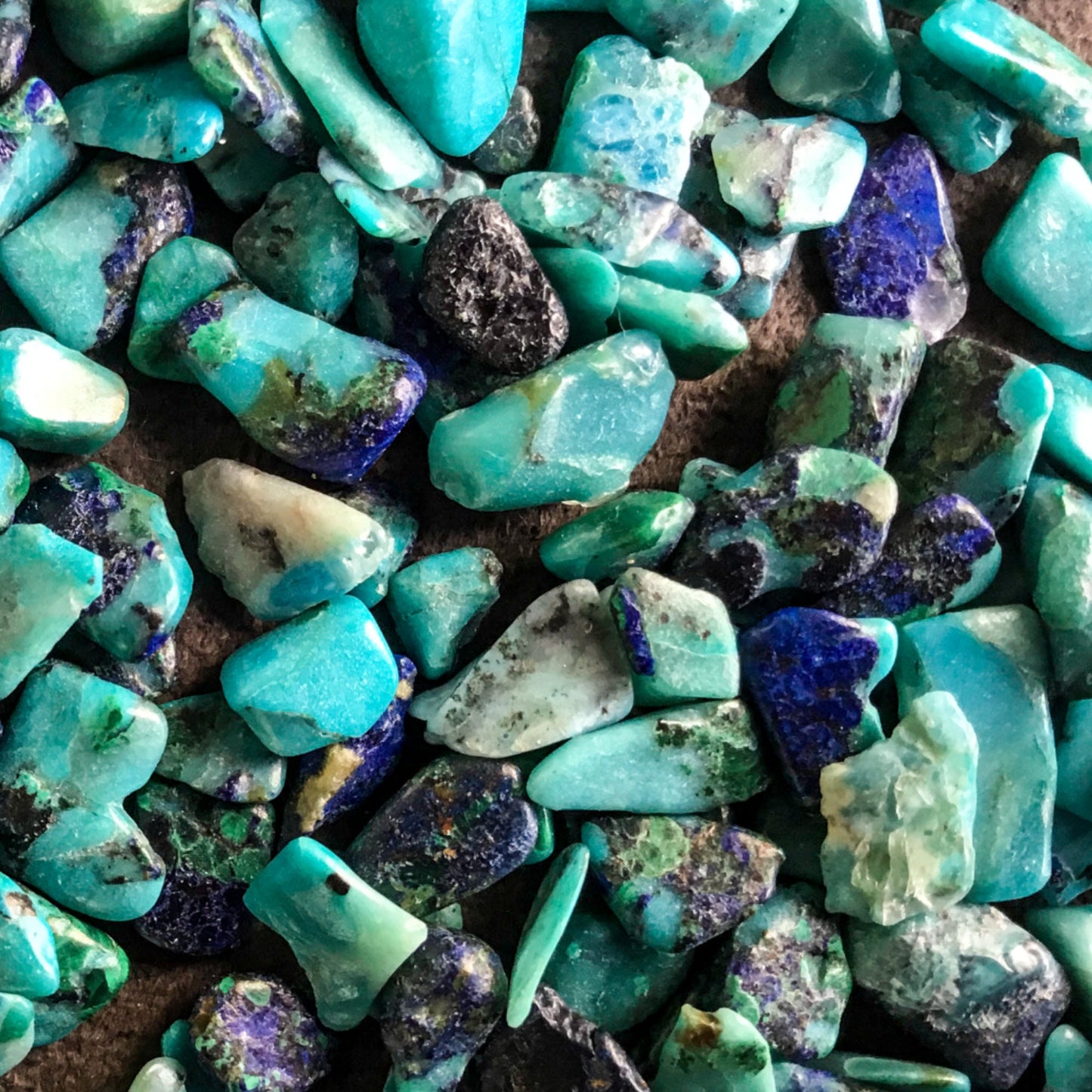 CHRYSOCOLLA Chips - 3-7mm - 1, 2, 4, 8 oz - Gemstone Chips - Crystal Chips - Roller Bottle Chips - Arts & Crafts