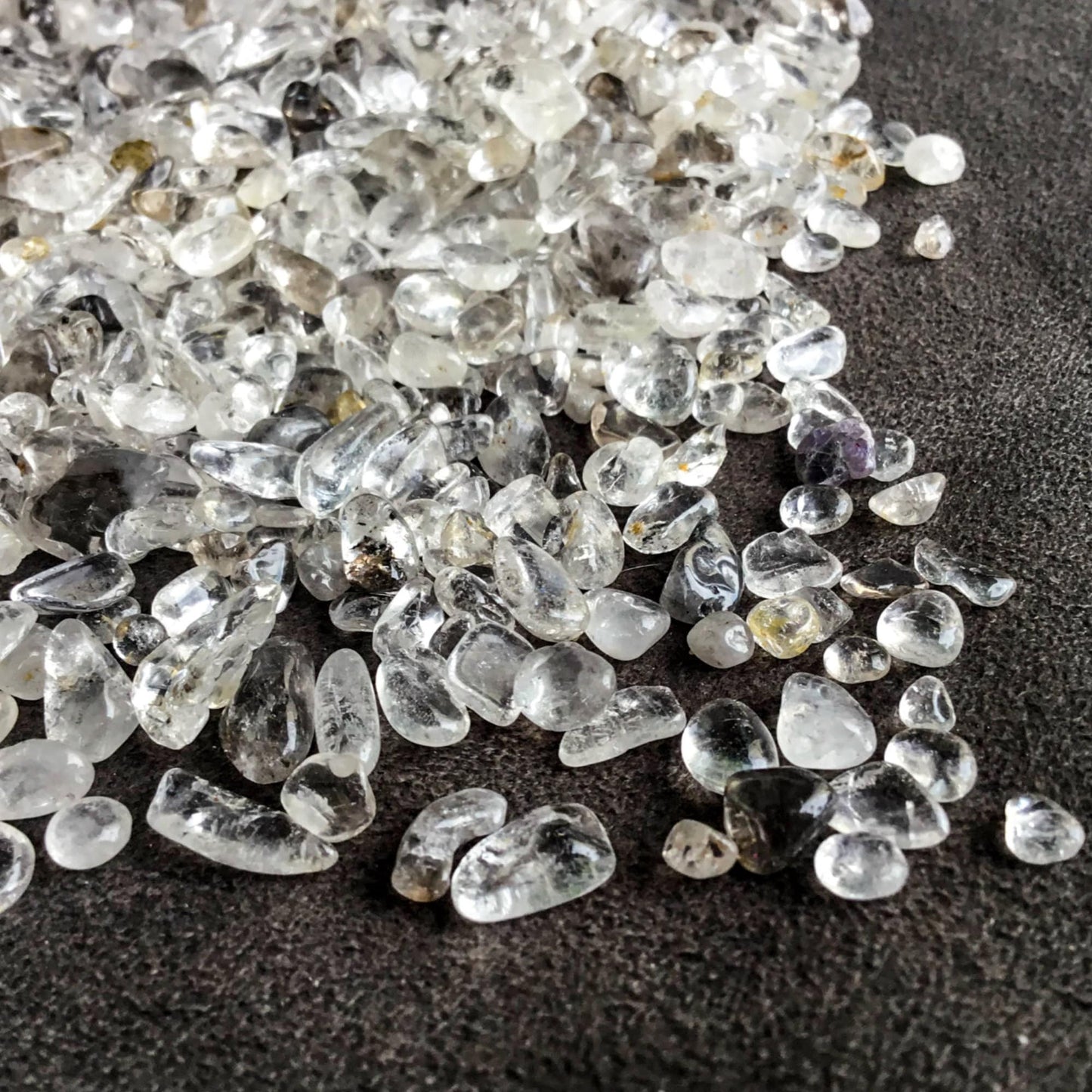 HERKIMER DIAMOND Chips - 3-9mm - 1, 2, 4, 8 oz  - Gemstone Chips - Crystal Chips - Roller Bottle Chips - Healing Crystals - Arts & Crafts