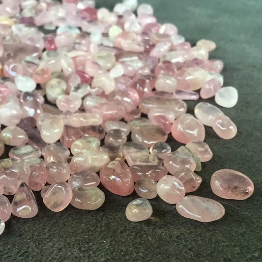 DARK ROSE QUARTZ Chips - 3-7mm - 1, 2, 4, 8 oz - Crystal Chips - Gemstone Chips - Roller Bottle Chips - Healing Crystals - Arts & Crafts