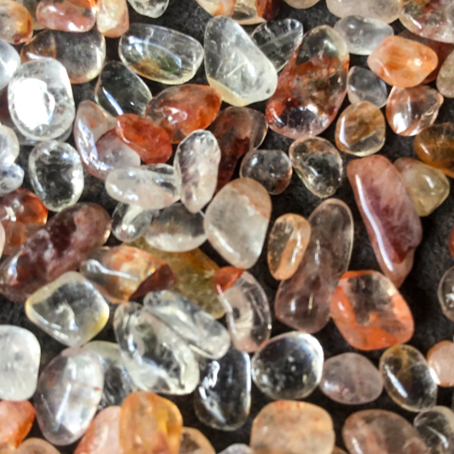 FIRE QUARTZ Chips - 3-7mm - 1, 2, 4, 8 oz  - Gemstone Chips - Crystal Chips - Roller Bottle Chips - Healing Crystals - Arts & Crafts