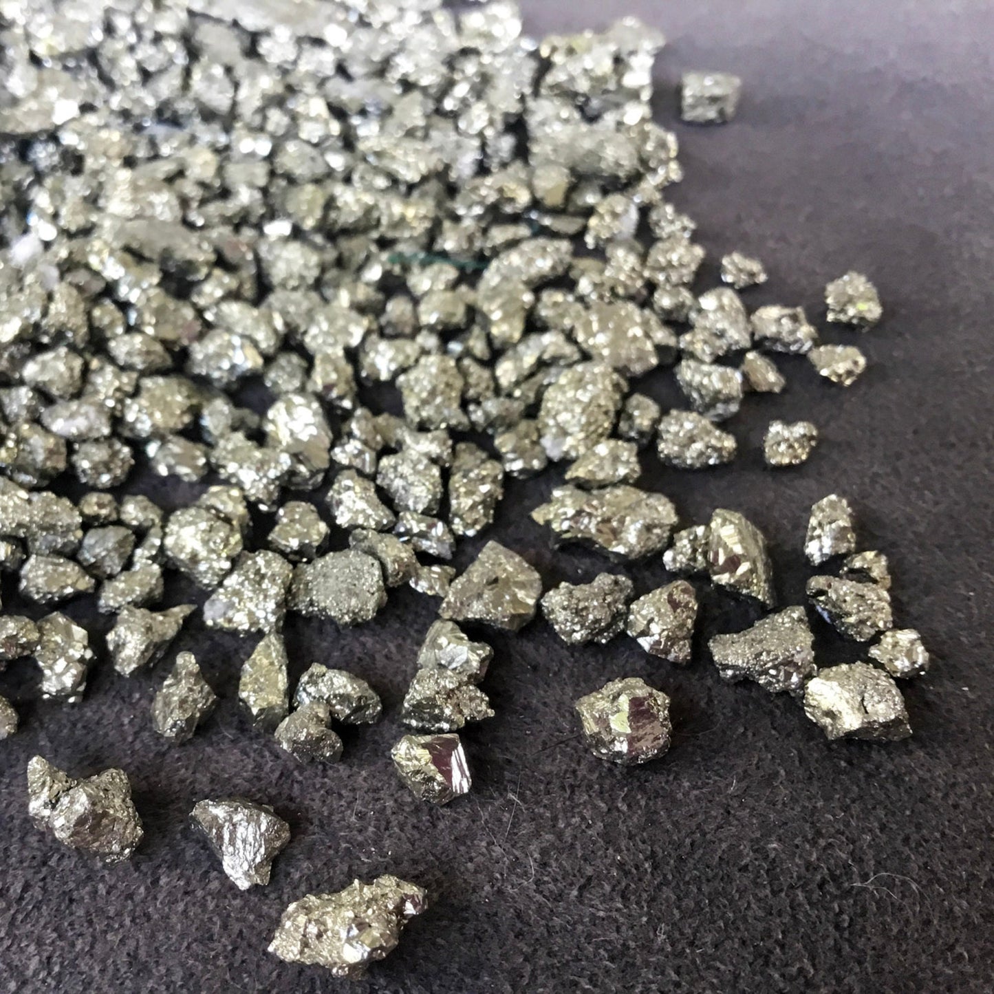 PYRITE Chips - 3-7mm - 1, 2, 4, 8 oz - Crystal Chips - Gemstone Chips - Roller Bottle Chips - Healing Crystals - Arts & Crafts