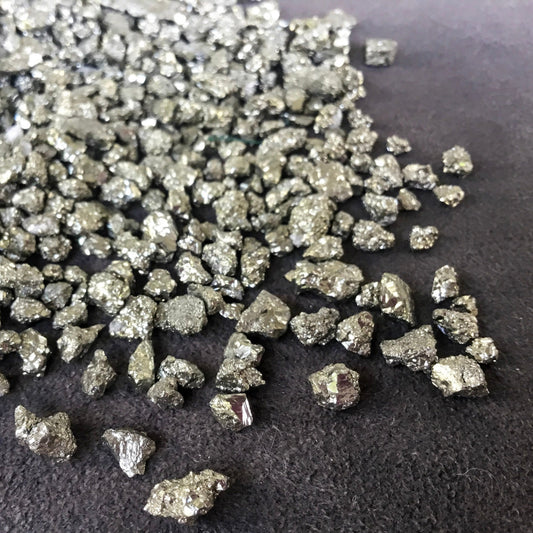 PYRITE Chips - 3-7mm - 1, 2, 4, 8 oz - Crystal Chips - Gemstone Chips - Roller Bottle Chips - Healing Crystals - Arts & Crafts