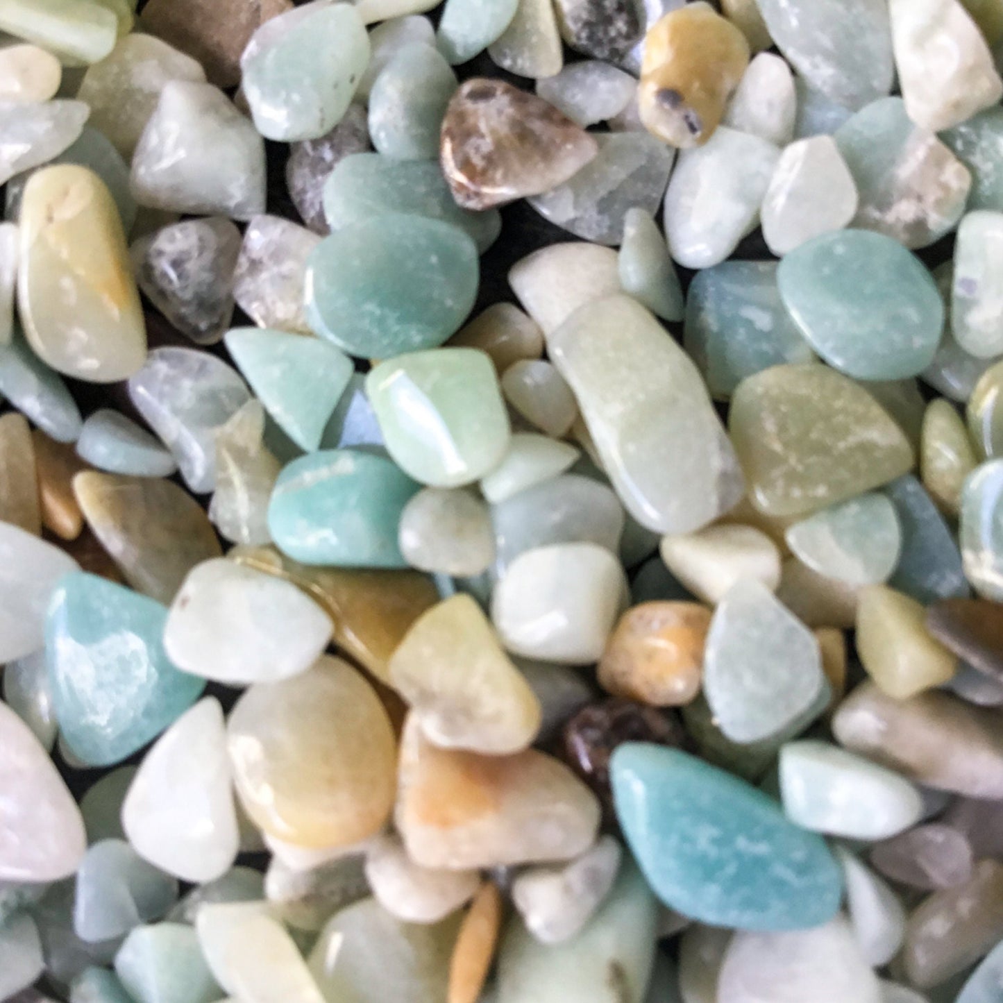 CARIBBEAN CALCITE Chips - 3-7mm - 1, 2, 4, 8 oz - Crystal Chips - Gemstone Chips - Roller Bottle Chips - Healing Crystals - Arts & Crafts