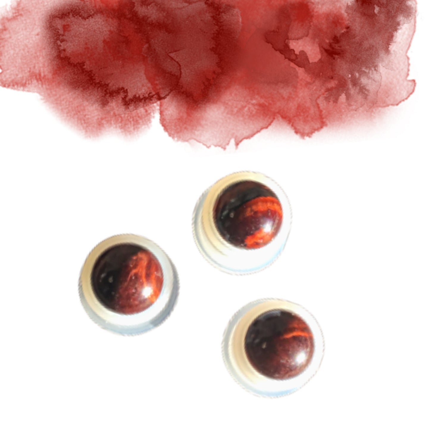 RED TIGER EYE Rollerball - 1 or Sets - Gemstone Roller Ball - Crystal Roller Ball - Rollerball Insert - Roller Bottle Top